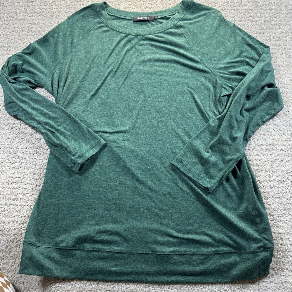 Automet Forest Green Long Sleeve Shirt Size Large